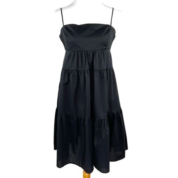 Levi’s Black Clea Cotton Tiered Sleeveless Babydoll Dress Small NWT - Picture 2 of 7